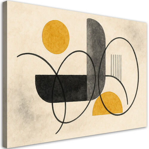 Canvastavla, Geometriska linjer Beige