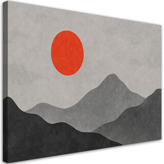 Canvastavla, Berg Landskap Minimalism