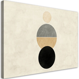 Canvastavla, Geometriska former Minimalism Beige