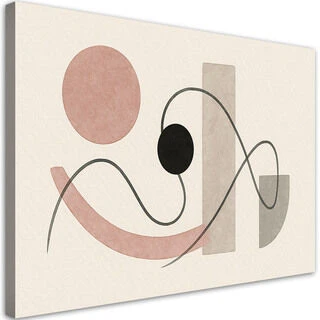 Canvastavla, Cirklar Linjer Abstraktion Minimalism