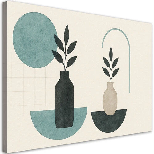 Canvastavla, Vaser Minimalism Abstrakt Turkos