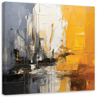 Canvastavla, Impasto abstrakt gul