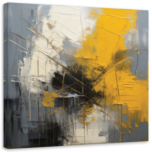 Canvastavla, Abstrakt impressionism Guld Modern