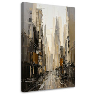 Canvastavla, Stadsbild minimalism beige