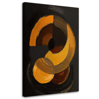 Canvastavla, Geometriska former abstrakt brun minimalism