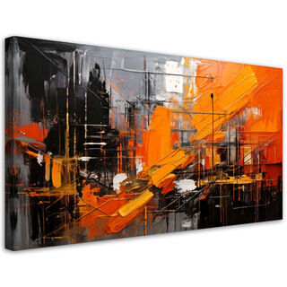 Canvastavla, Abstrakt Orange Industriell