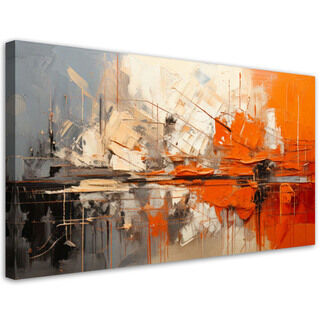 Canvastavla, Abstrakt geometrisk Orange