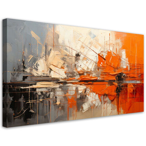 Canvastavla, Abstrakt geometrisk Orange