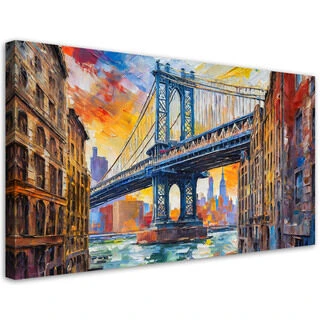 Canvastavla, New York-bron Impressionism