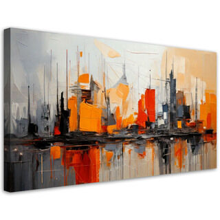 Canvastavla, Stad Abstrakt Orange
