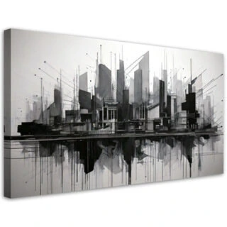 Canvastavla, Stadsabstraktion minimalism arkitektur