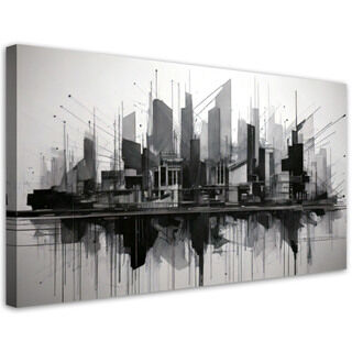 Canvastavla, Stadsabstraktion minimalism arkitektur