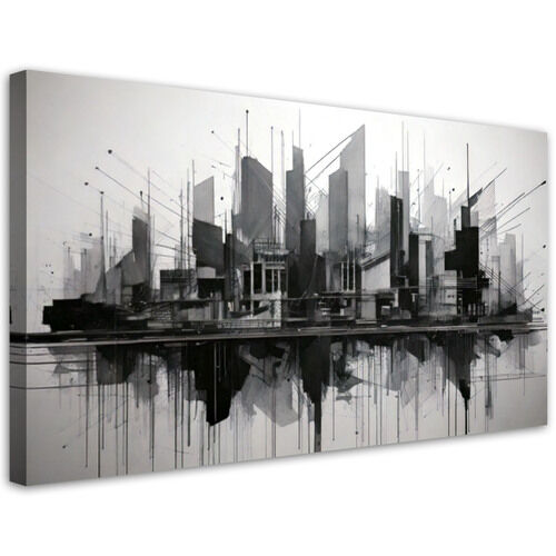 Canvastavla, Stadsabstraktion minimalism arkitektur