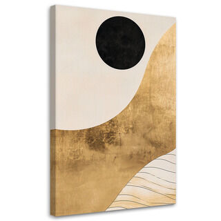 Canvastavla, Abstrakta minimalism guld