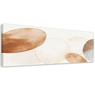 Canvastavla, Cirklar Hjul Akvarell Beige Minimalism