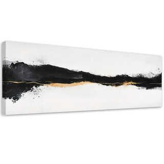 Canvastavla, Abstrakt minimalism Guld Svart