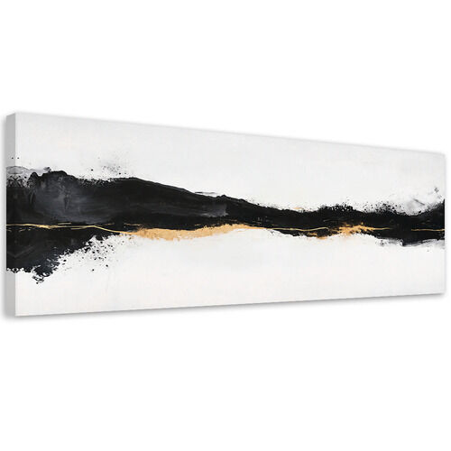 Canvastavla, Abstrakt minimalism Guld Svart