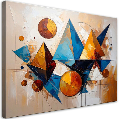 Canvastavla, Geometri, färgglada trianglar