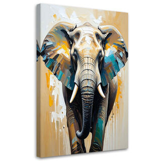 Canvastavla, Elefant oljemålning imitation