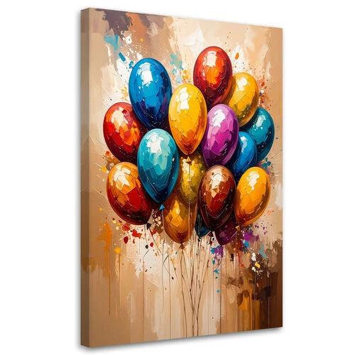 Canvastavla, Färgglada ballonger abstrakt