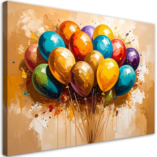 Canvastavla, Färgglada ballonger