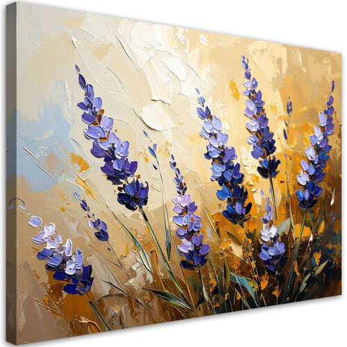 Canvastavla, Lavendelblommor