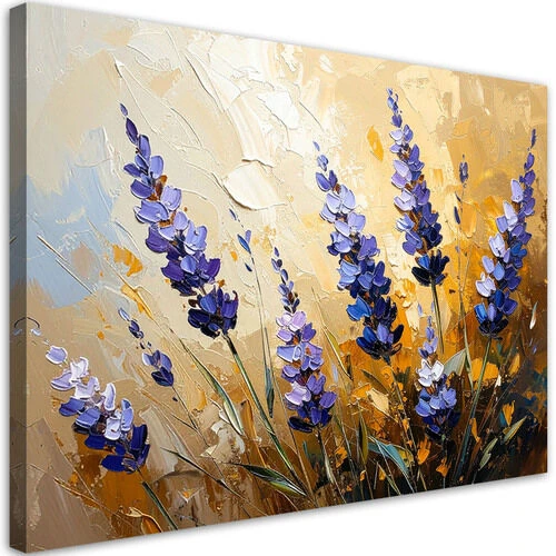 Canvastavla, Lavendelblommor