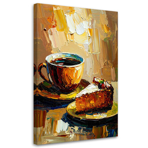 Canvastavla, Kaffekopp Beige kaka