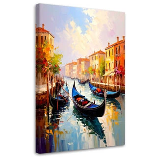 Canvastavla, Venedig Gondoler Italien