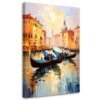 Canvastavla, Venedig Gondoler Italien