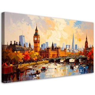 Canvastavla, Panorama över London Big Ben