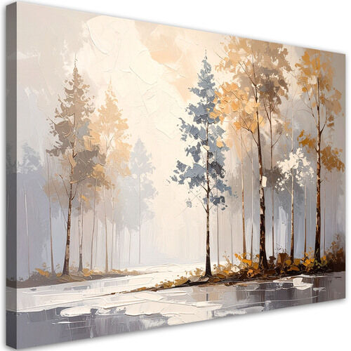 Canvastavla, Skog Träd Landskap