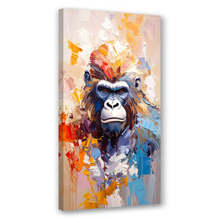 Canvastavla, Färgglad gorilla abstrakt målning