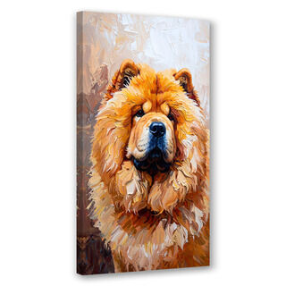 Canvastavla, Chow chow Hund Djur Natur