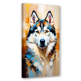 Canvastavla, Siberian husky Hund Djur