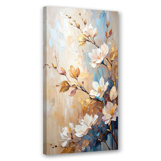 Canvastavla, Blommor Kvistar Beige imitation måleri