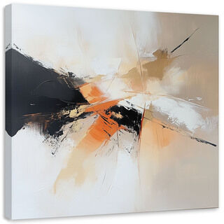 Canvastavla, Abstraktion beige orange