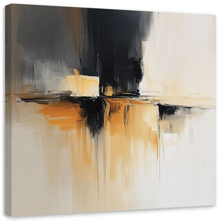 Canvastavla, Abstrakt beige orange