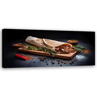 Canvastavla, Kebab Kebap Mat Kök Kryddor - (150x50)