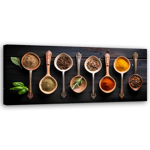 Canvastavla, Kryddor till Restaurangkök - (120x40)
