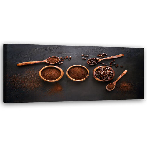 Canvastavla, Malda kaffebönor för kök - (90x30)