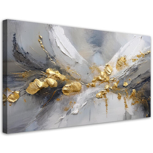 Canvastavla, Guld Glamour Abstraktion - (120x60)