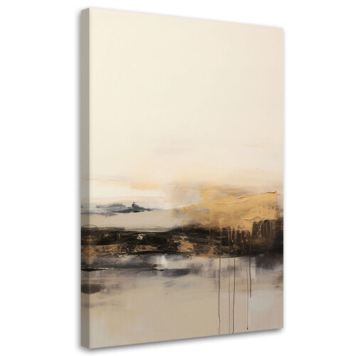 Canvastavla, Modern abstraktion beige - (40x60)