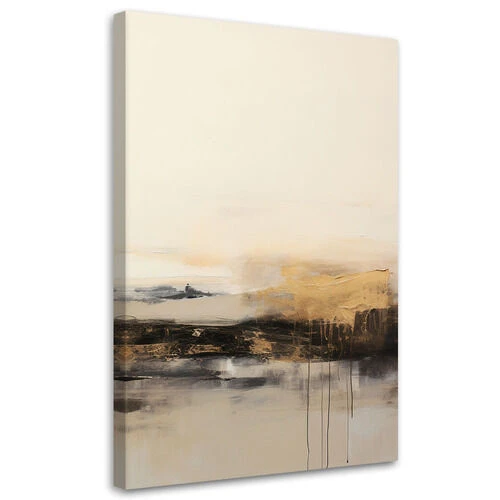 Canvastavla, Modern abstraktion beige - (70x100)