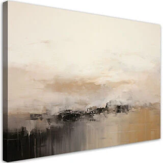 Canvastavla, Abstrakt lofts Beige - (60x40)