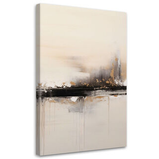 Canvastavla, Beige abstraktion - (70x100)