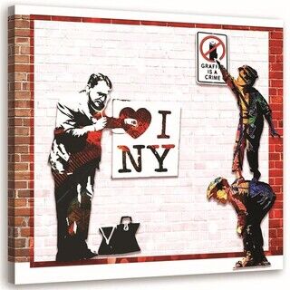 Canvastavla, Banksy - Jag älskar New York