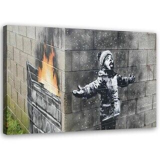 Canvastavla, Port Talbot pojke Banksy väggmålning