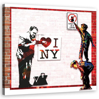 Canvastavla, Banksy och kärlek New York