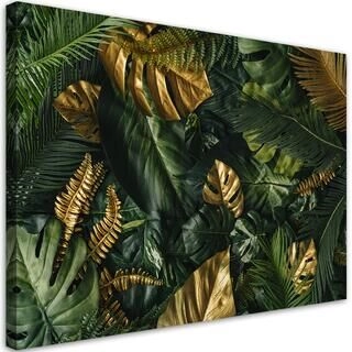 Canvastavla, Tropiska Monstera blad växter